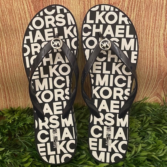 Michael Kors Wedge Flip Flop Sandals - Picture 2 of 5